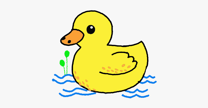 Duck In Water Drawing, HD Png Download