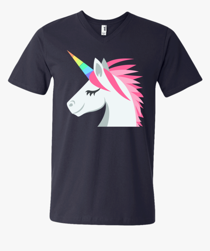 Unicorn Face Emoji Men S V Neck T Shirt - Gucci T Shirt 2018, HD Png Download