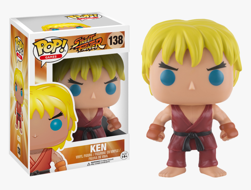 Ken Pop Vinyl Figure - Ken Street Fighter Funko, HD Png Download