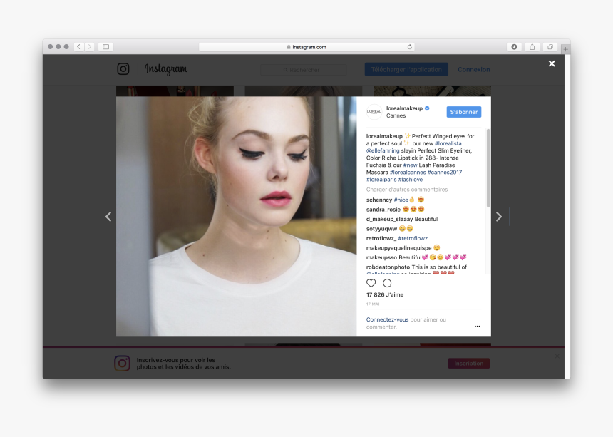 Elle Fanning Loreal Paradise, HD Png Download