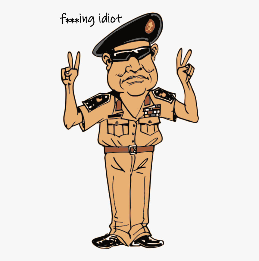 F***ing Idiot - Sissi Egypte Caricature, HD Png Download
