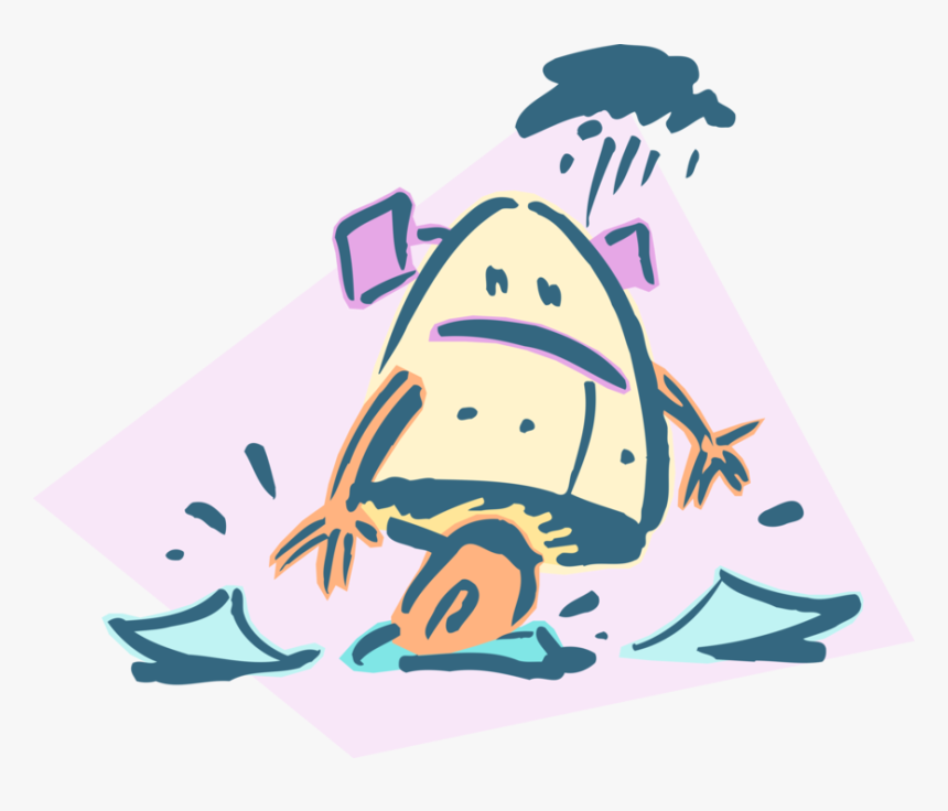 Vector Illustration Of Little Robot When It Rains, - Illustration, HD Png Download