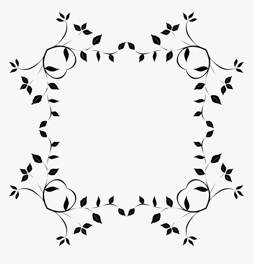 This Free Icons Png Design Of Leaves Flourish Frame - Portable Network Graphics, Transparent Png
