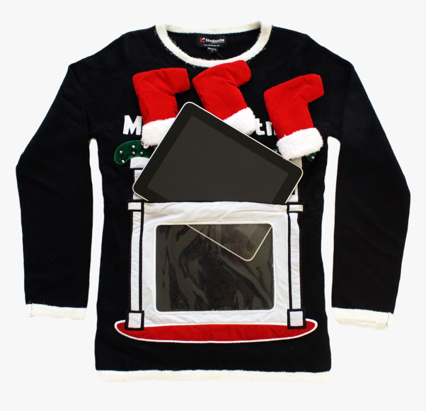 Christmas Sweater Fits Ipad, Kindle Fire, And Other - Ipad Fireplace Christmas Sweater, HD Png Download