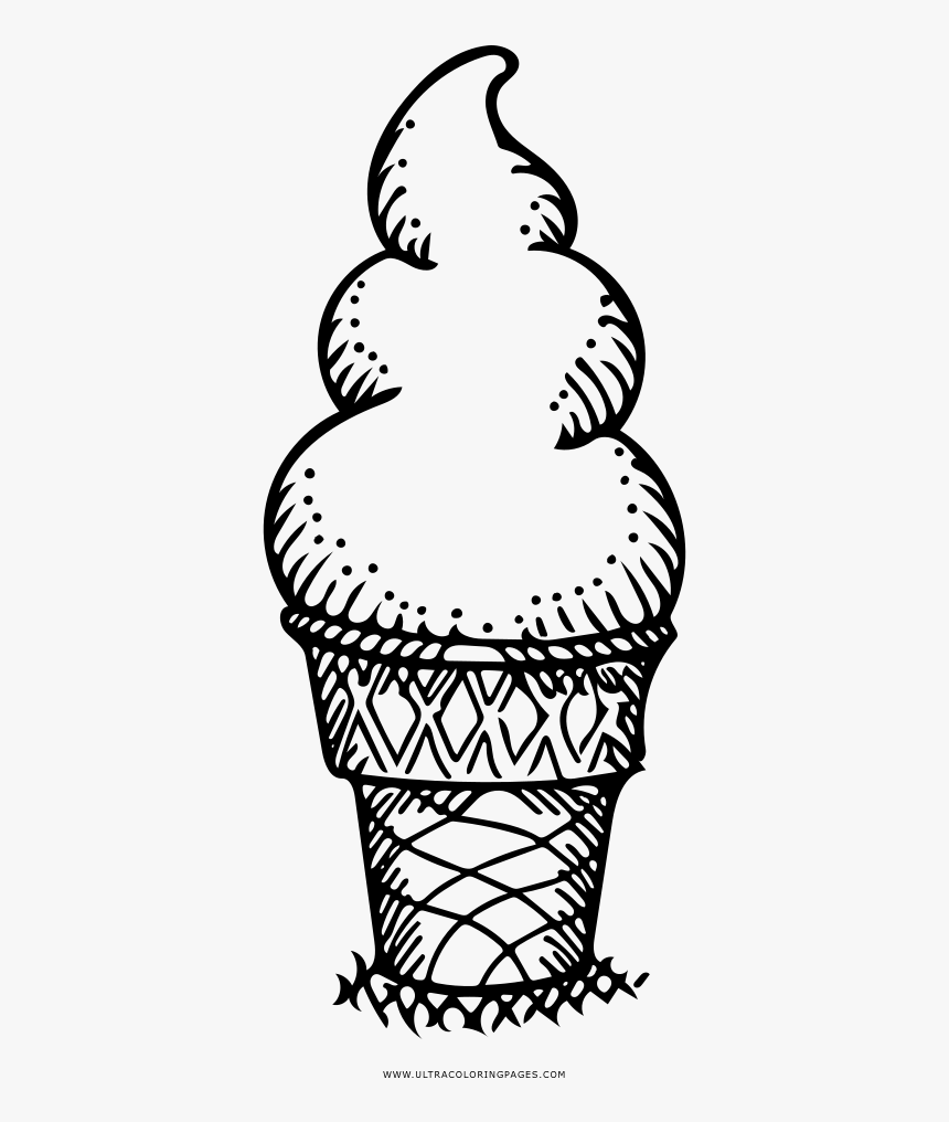 Ice Cream Para Colorear, HD Png Download