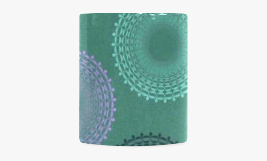Teal Sea Foam Green Lace Doily White Mug - Wool, HD Png Download