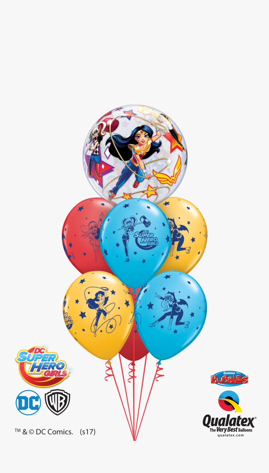 Balloons Dc Super Hero Girls Balloon Bouquet - Pink Birthday Ballon Png, Transparent Png