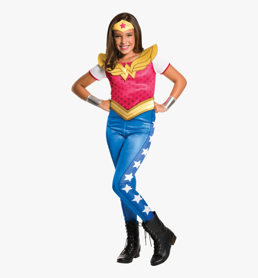 Dc Superhero Girls Wonder Woman Costume - Hero And Villain Costumes, HD Png Download