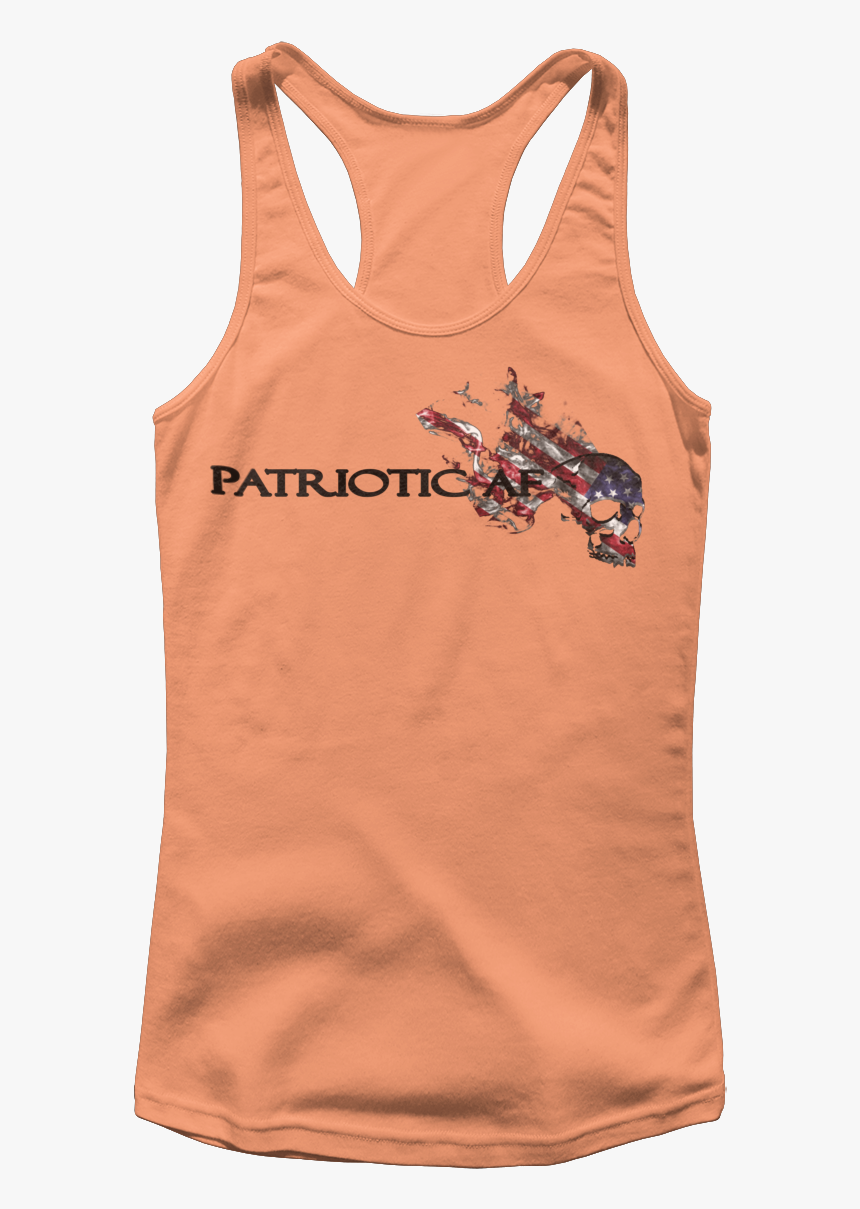 Patriotic Af Flaming Skull Women S Racerback Tank 
 - Shooter Mcgavin, HD Png Download