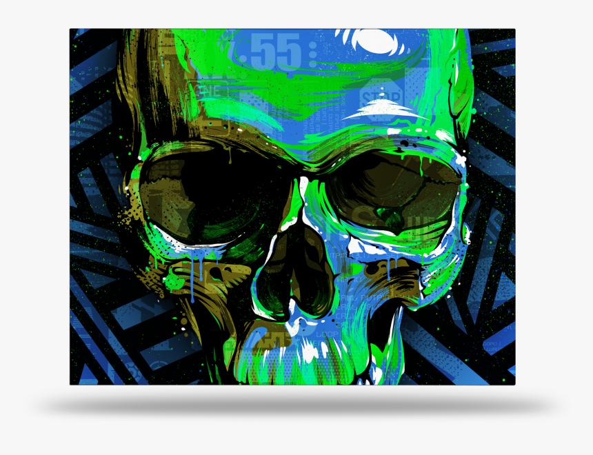 Xbox One X Blue Cyber Skull Skin 
 Class Lazyload Lazyload - Skull, HD Png Download