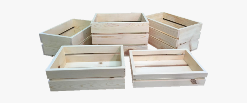 Large Pine Wood Crates - Short Wood Crate, HD Png Download
