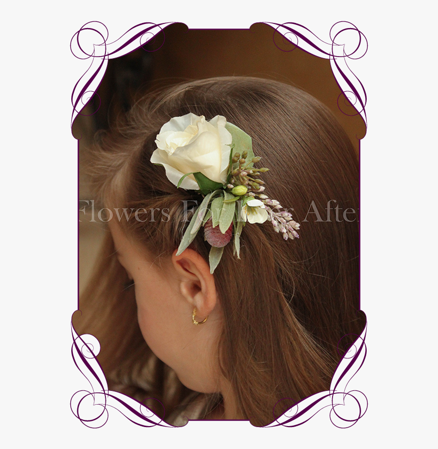 Silk Artificial Boho Rustic Wedding Hair Floral Comb - Boutonnière, HD Png Download