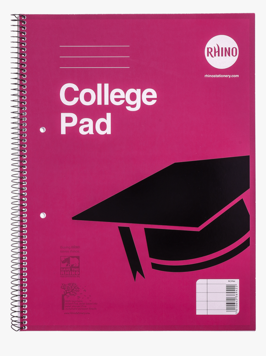 Rhino College Spiral, A4 , 8mm Ruled And Margin, 70 - Paper, HD Png Download