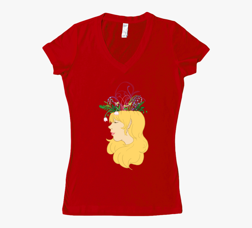 Flower Crown Women S V-neck - Love Reggae Music Shirt, HD Png Download