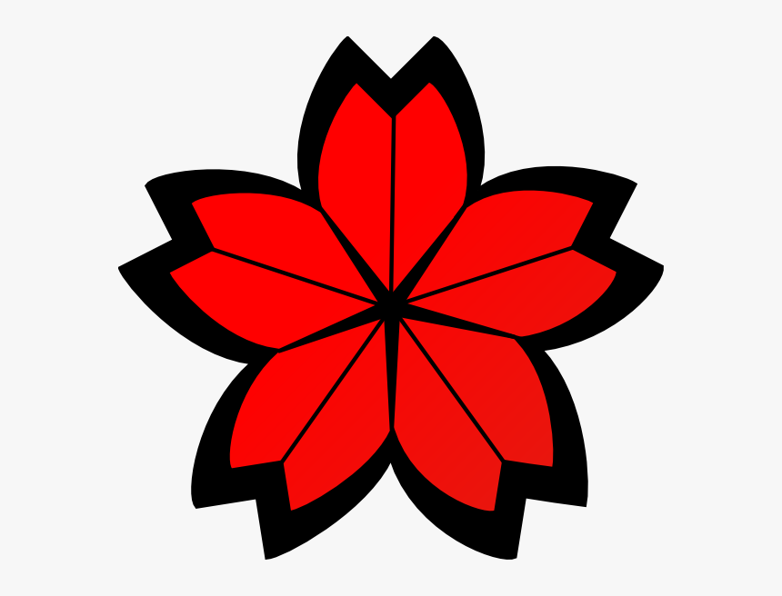 Simple Cherry Blossom Flower Drawing, HD Png Download