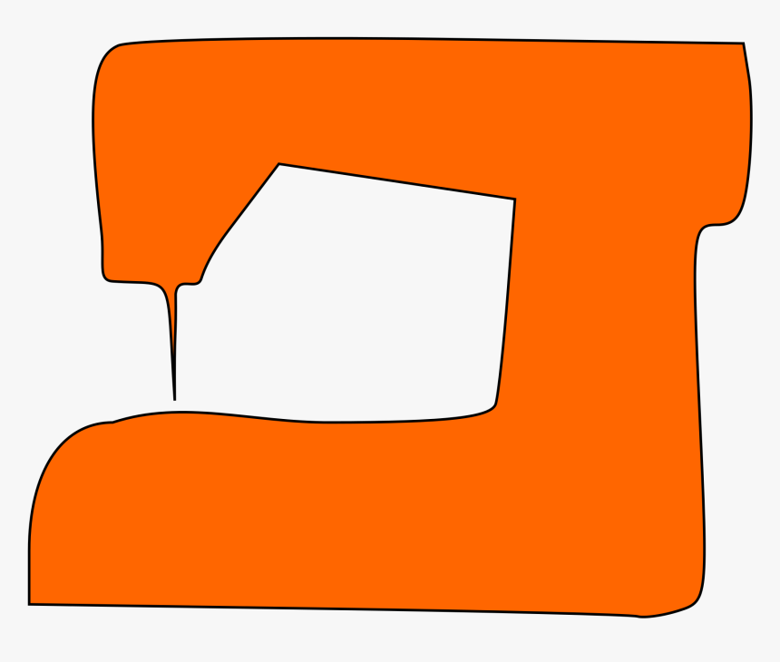 Sewing Machine Silhouette Clip - Silhouette Of A Vintage Sewing Machine, HD Png Download