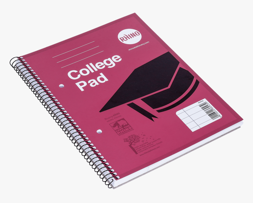 Rhino College Spiral, A5, 8mm Ruled & Margin, 70 Leaf - Sketch Pad, HD Png Download