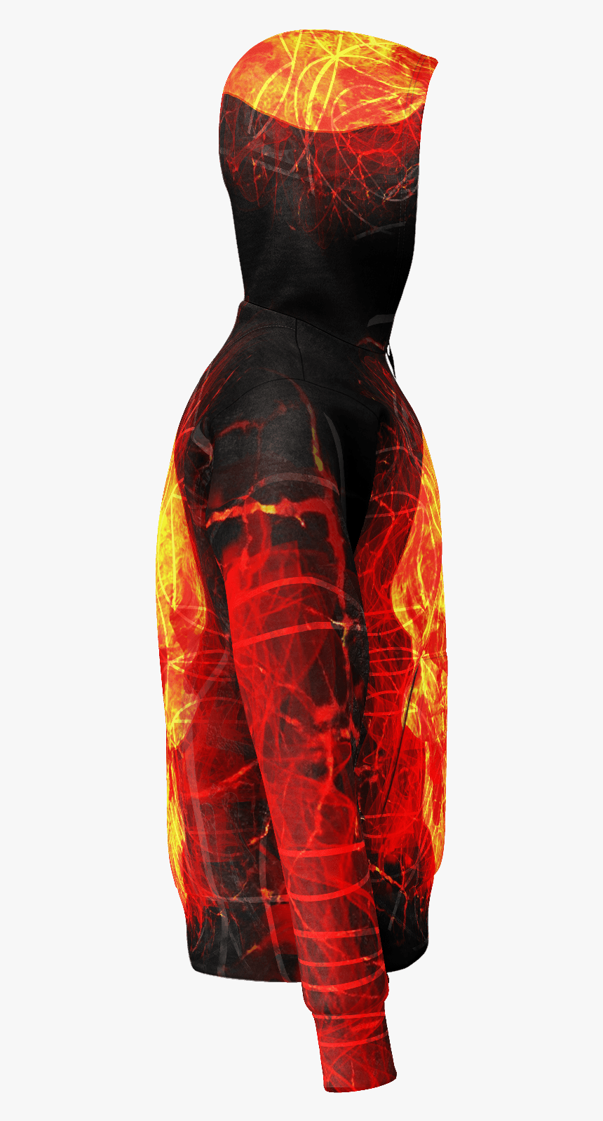 Matrix Fire Skull Hoodie - Pattern, HD Png Download