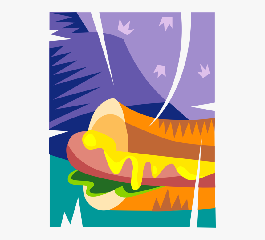 Vector Illustration Of Cooked Hot Dog Or Hotdog Frankfurter - Illustration, HD Png Download