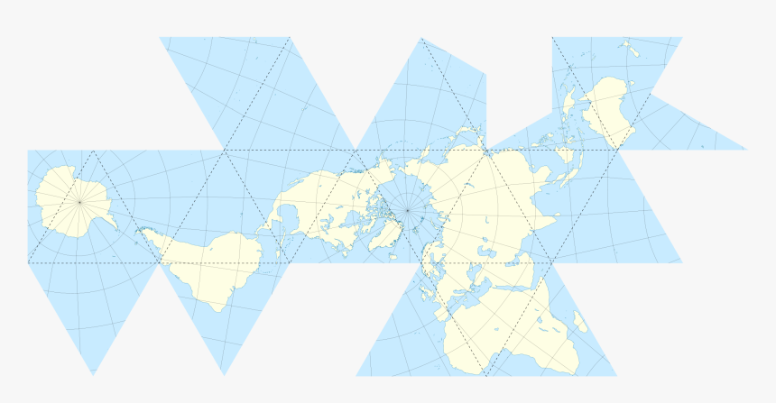 Fuller Projection - A1 Dymaxion Map, HD Png Download