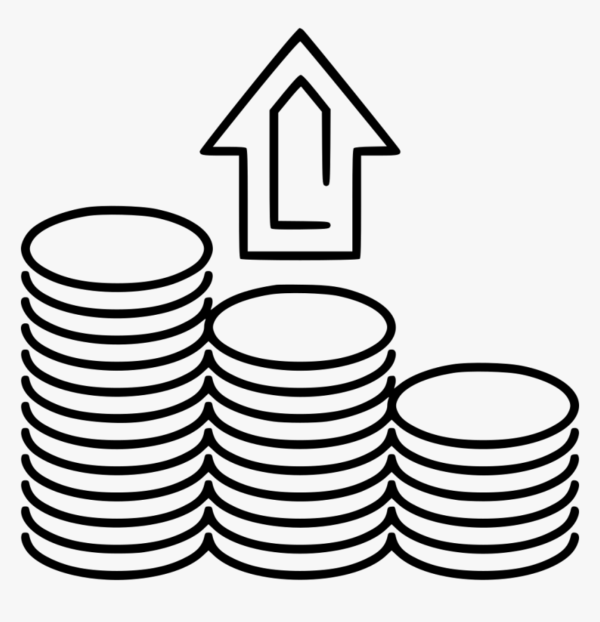 Give Coins Stacks Comments - Coin Stack Clipart Gray, HD Png Download