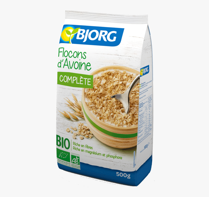 Wholegrain Oat Flakes - Bjorg Oat Flakes, HD Png Download