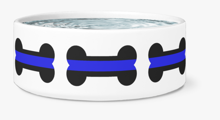 Thin Blue Line Dog Bones Dog Bowl 
 Class - Bracelet, HD Png Download