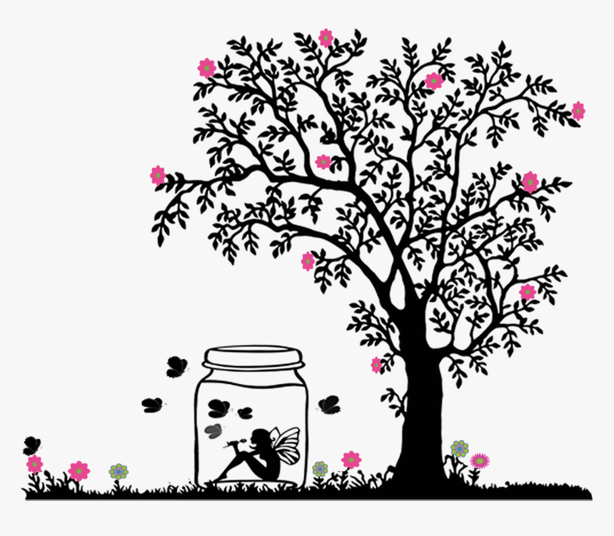 Black And White Tree Clipart, HD Png Download