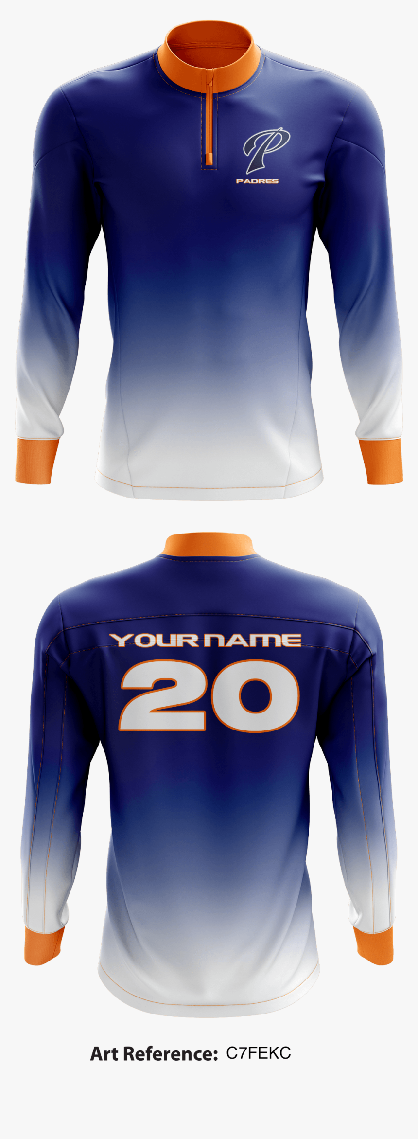 Padres Long Sleeve Quarter Zip - Long-sleeved T-shirt, HD Png Download