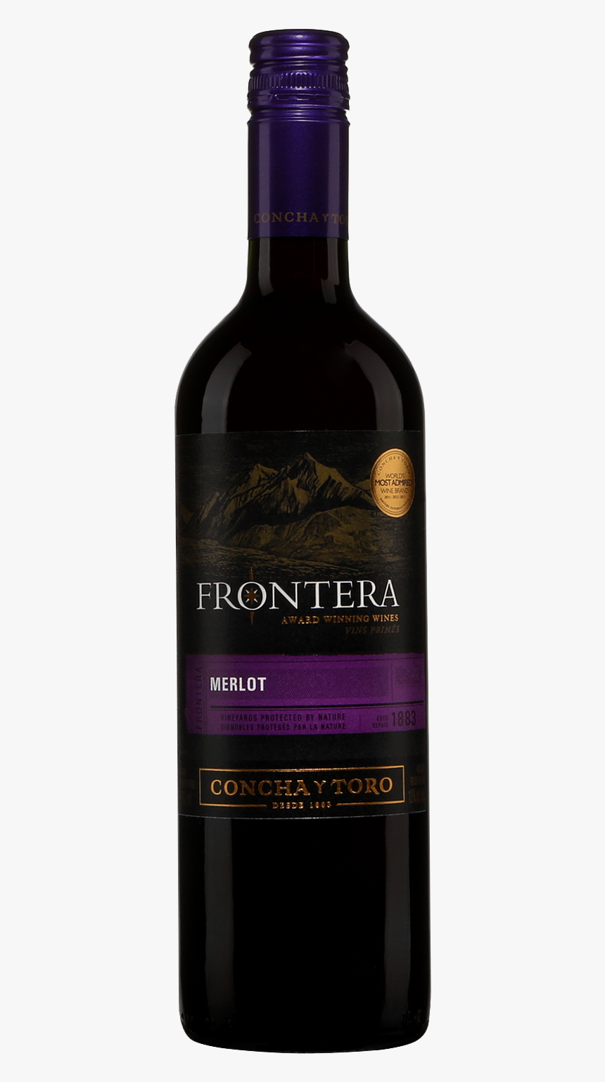 Concha Y Toro Frontera Merlot Valle Central - Glass Bottle, HD Png Download