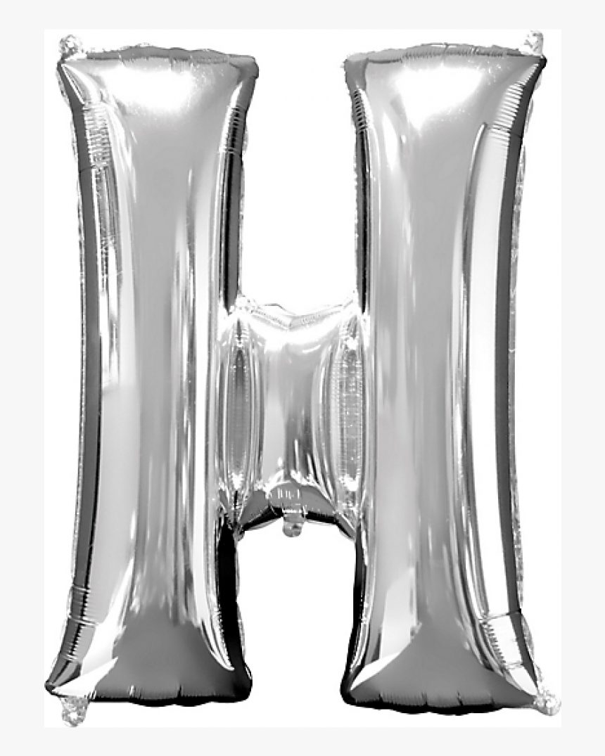 Silver Balloon Letter H, HD Png Download