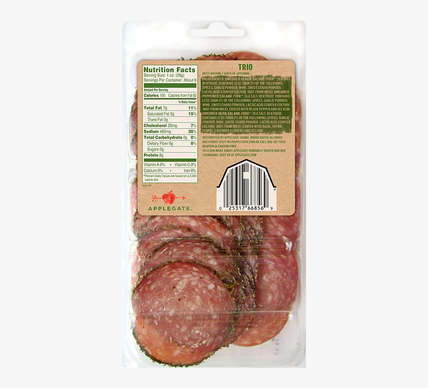 Nat - Genoa - Trio Back - Nutrition Facts, HD Png Download