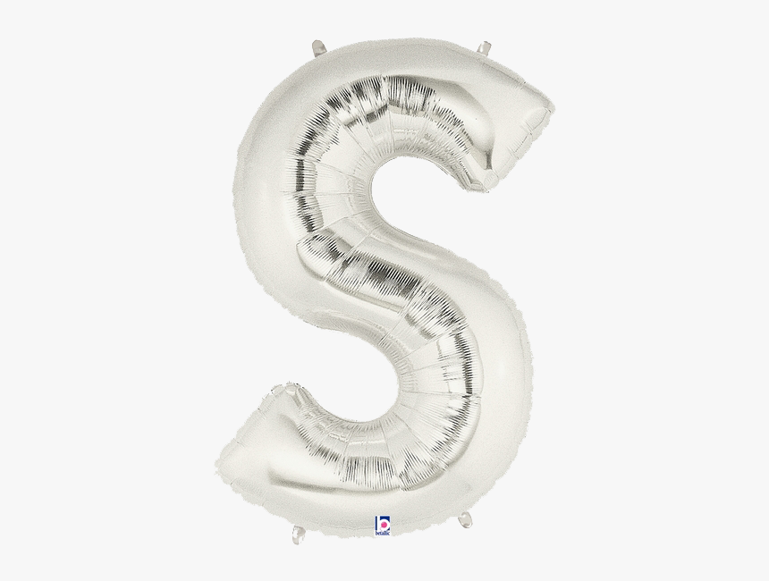 Silver Letter S Foil Letter Balloons - Letter, HD Png Download