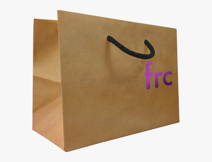 Hot Foil Printed Eco Unlaminated Brown Rope Handle - Paper Bag, HD Png Download