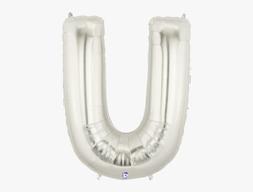 Silver Letter U Foil Letter Balloons - Silver Balloon Letter U Png, Transparent Png