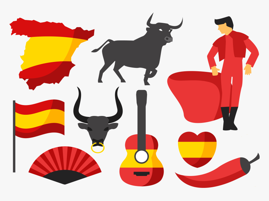 Spain Cattle Bullfighting Clip - Spain Bull Png, Transparent Png
