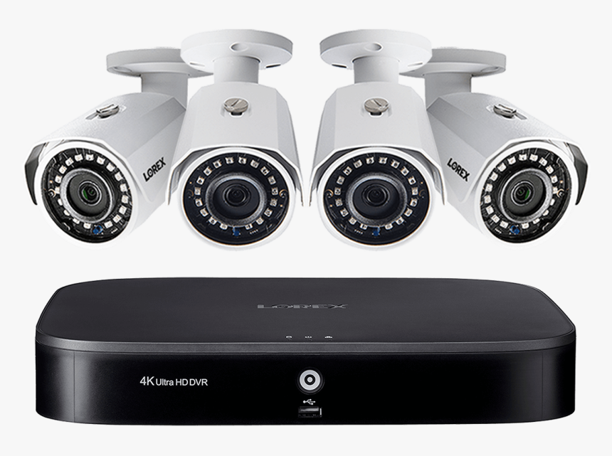 2k Super Hd 8-channel Security System With Four 2k - Closed-circuit Television, HD Png Download