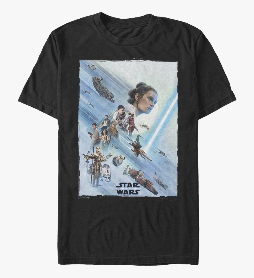 The Rise Of Skywalker Resistance Poster Star Wars T-shirt - Star Wars The Rise Of Skywalker Poster, HD Png Download