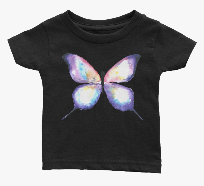 Lilac Watercolor Butterfly Infant Tee - Butterfly, HD Png Download