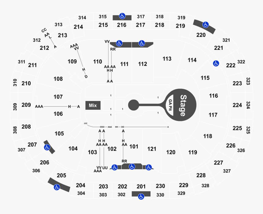 Centre Videotron Row Number, HD Png Download