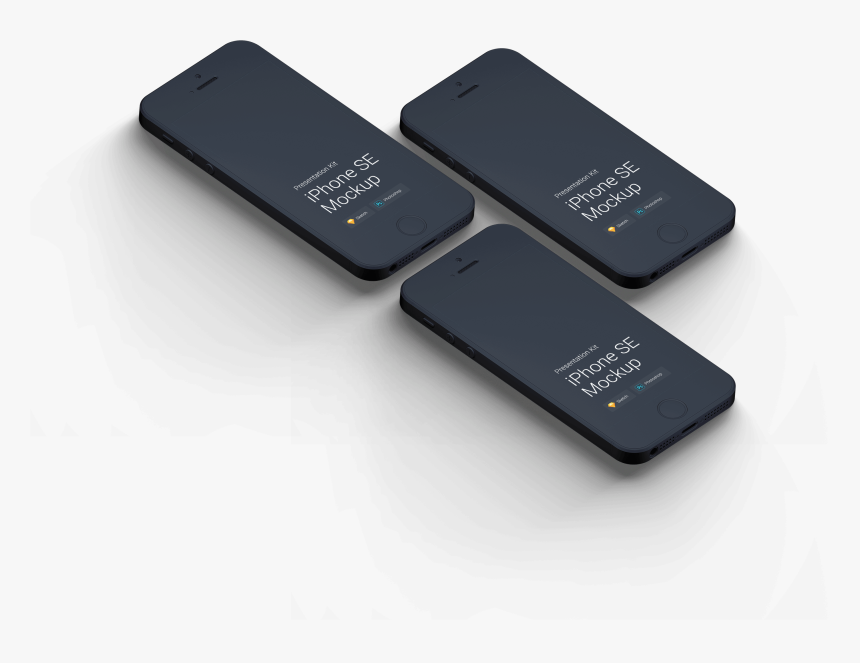 Iphone Se Mockup With Shadow White Png, Transparent Png