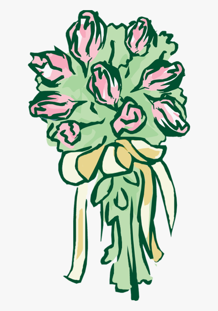 Transparent Wedding Bouquet Png - Bride Flower Clip Art, Png Download