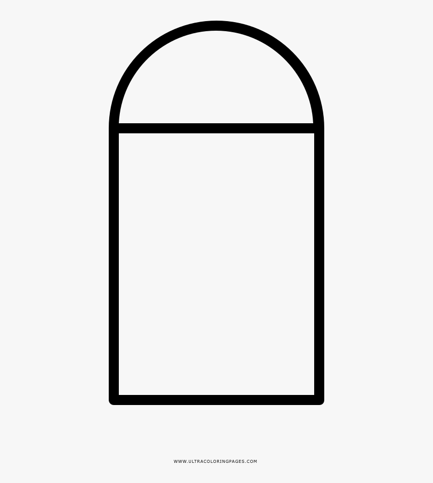 Arch Window Coloring Page - Line Art, HD Png Download