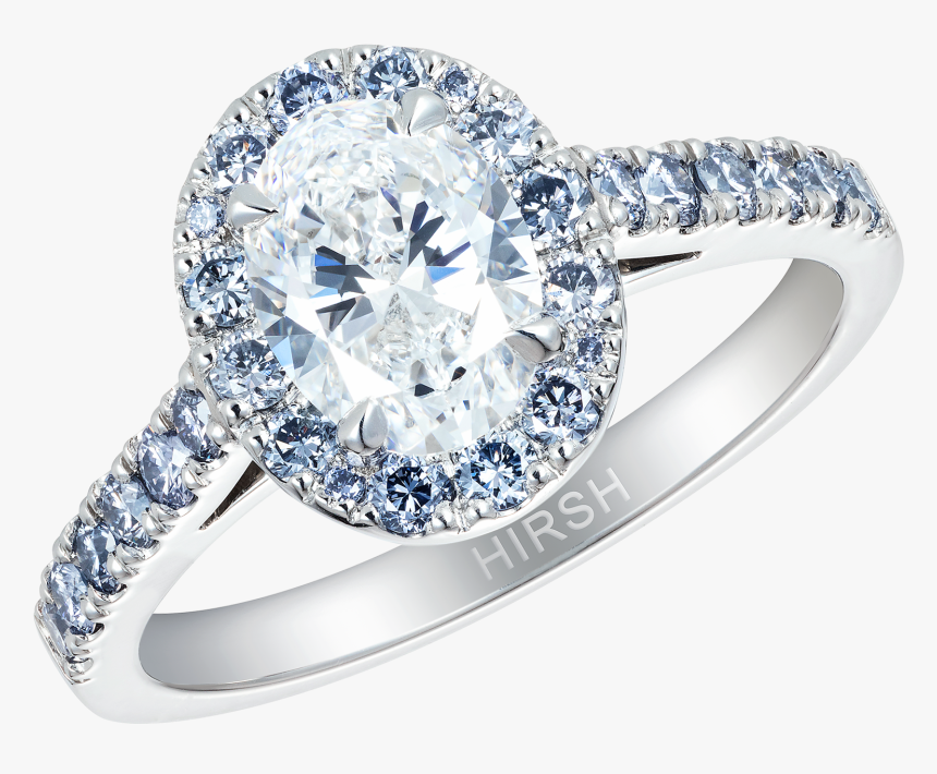 Regal Ring Set With Blue And White Diamonds - Blue And White Diamond Ring, HD Png Download