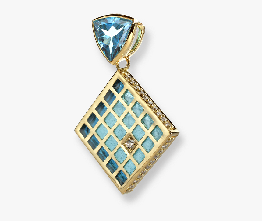 Nicole Barr Designs 18 Karat Gold Modern Necklace-blue - Locket, HD Png Download