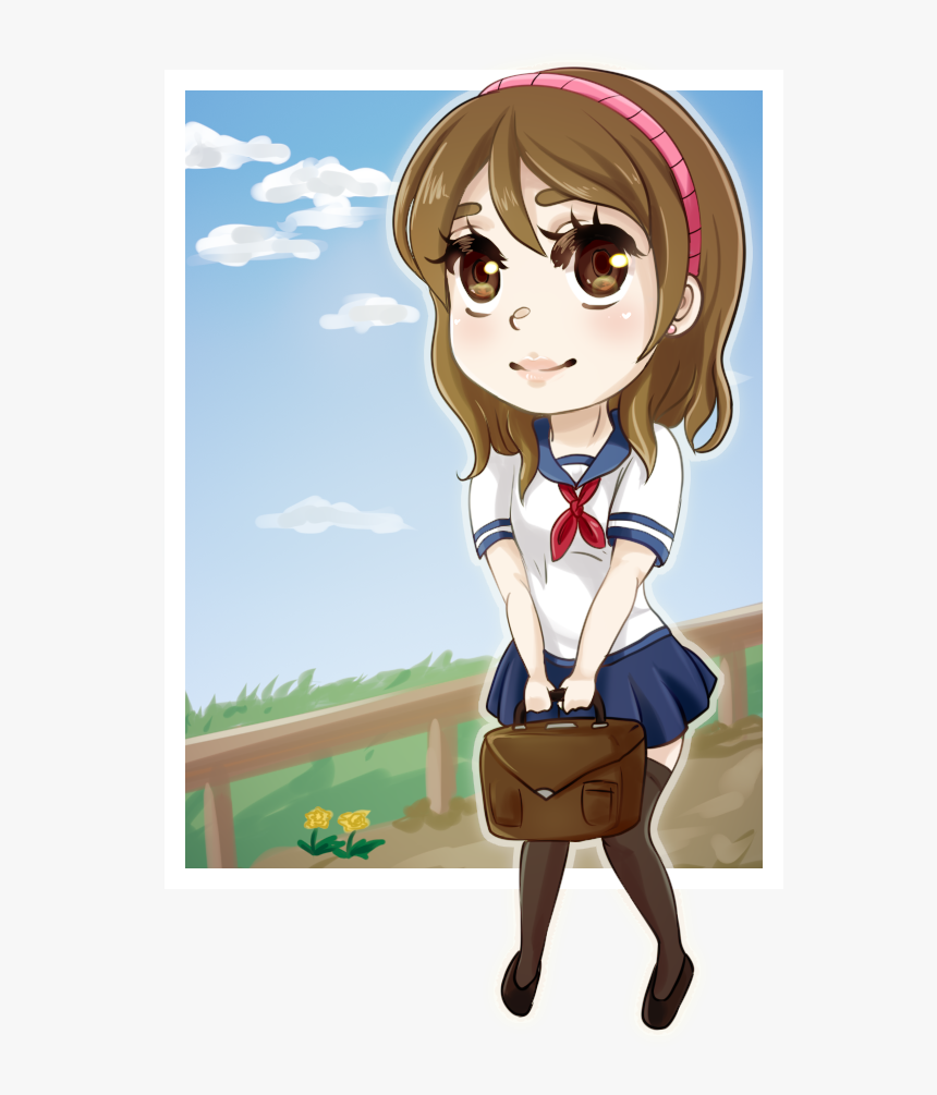 School Girl - Cartoon, HD Png Download