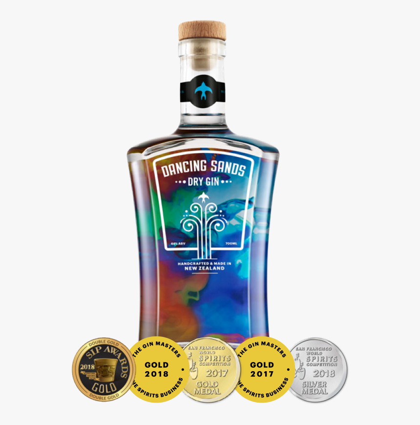 Dancing Sands Dry Gin With Medals - Dancing Sands Dry Gin, HD Png Download
