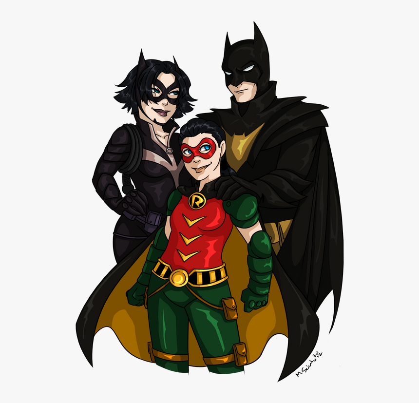 Batman And Catwoman Family, HD Png Download