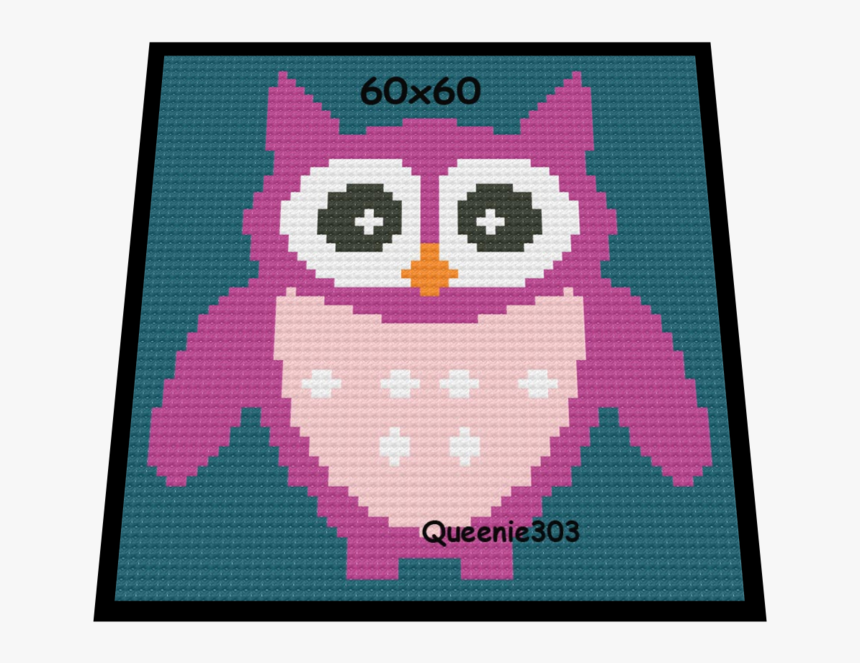 Hot Pink Owl - Cross-stitch, HD Png Download