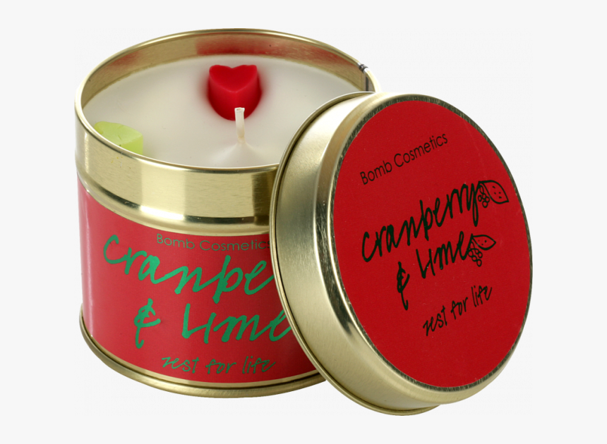 Cranberry, Lime, Tinned, Candle, Bomb, Cosmetics - Tégelyes Gyertyák, HD Png Download